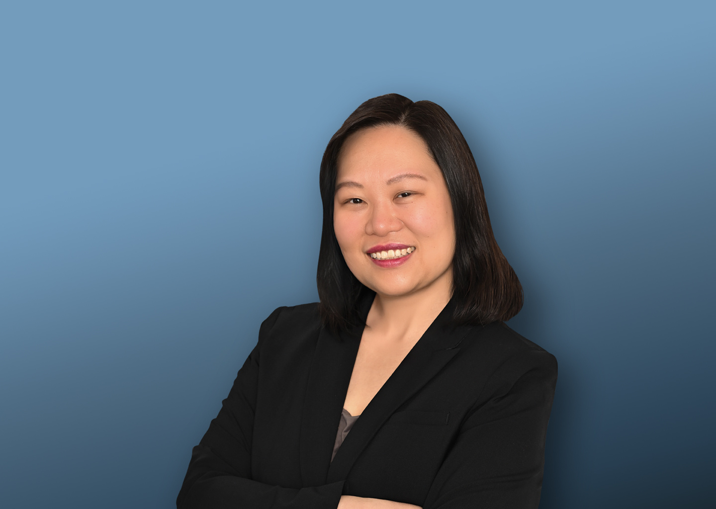 Melinda Wang light blue bg